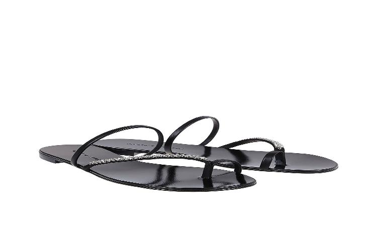 Giuseppe Zanotti Leather Sandals 'Crystal Embellished Black 67' 圖 2