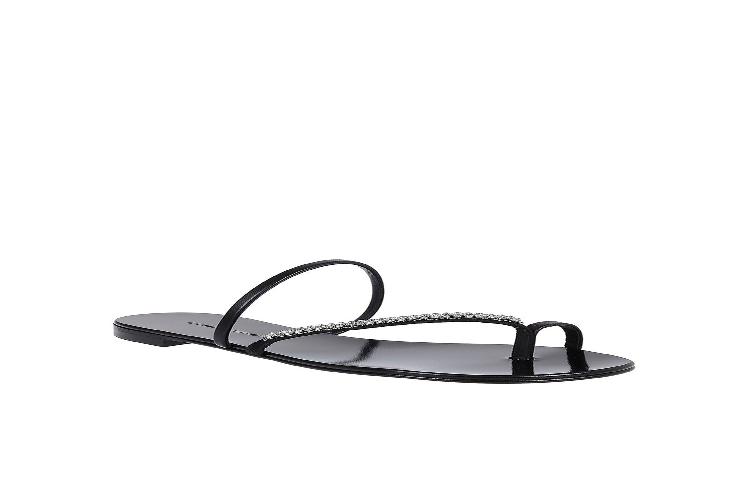 Giuseppe Zanotti Leather Sandals 'Crystal Embellished Black 67' 圖 3