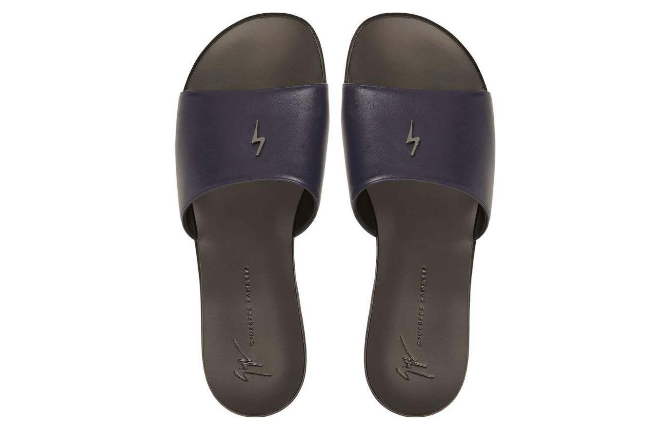 Giuseppe Zanotti Leather Slide 'Blue Toe Loop' 圖 5