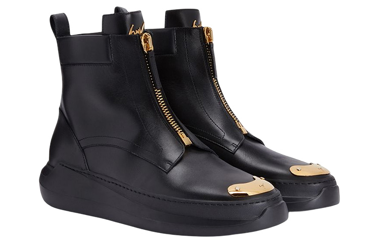 Giuseppe Zanotti Leather Zipper Ankle Boot 'Black Fashion' 圖 3
