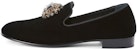 Giuseppe Zanotti Loafer 'Hiasan Logam Kristal Hitam' IU30002001