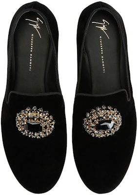 Giuseppe Zanotti Loafer 'Black Crystal Metal Ornament' IU30002001 Shop Giuseppe Zanotti Loafer 'Black Crystal Metal Ornament' IU30002001