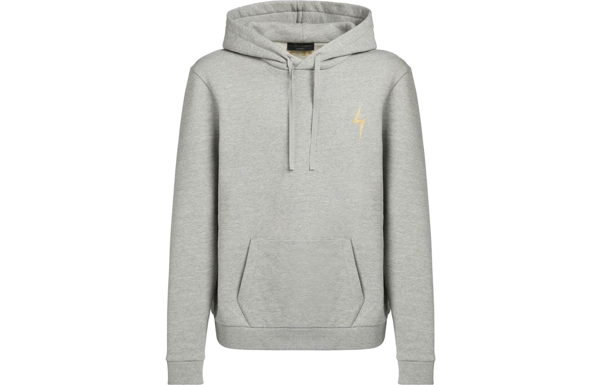 Giuseppe Zanotti Logo Embroidered Hoodie Grey ERU2018H01