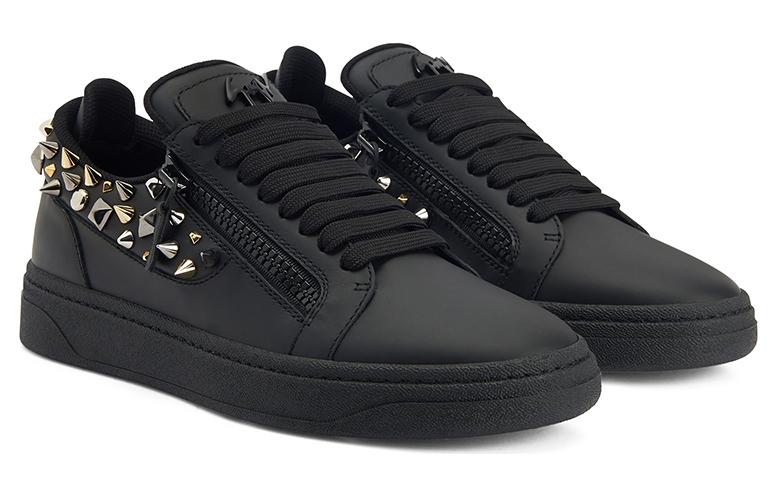 Giuseppe Zanotti Low-Top 'Black Metal Rivet Embroidery' 圖 2