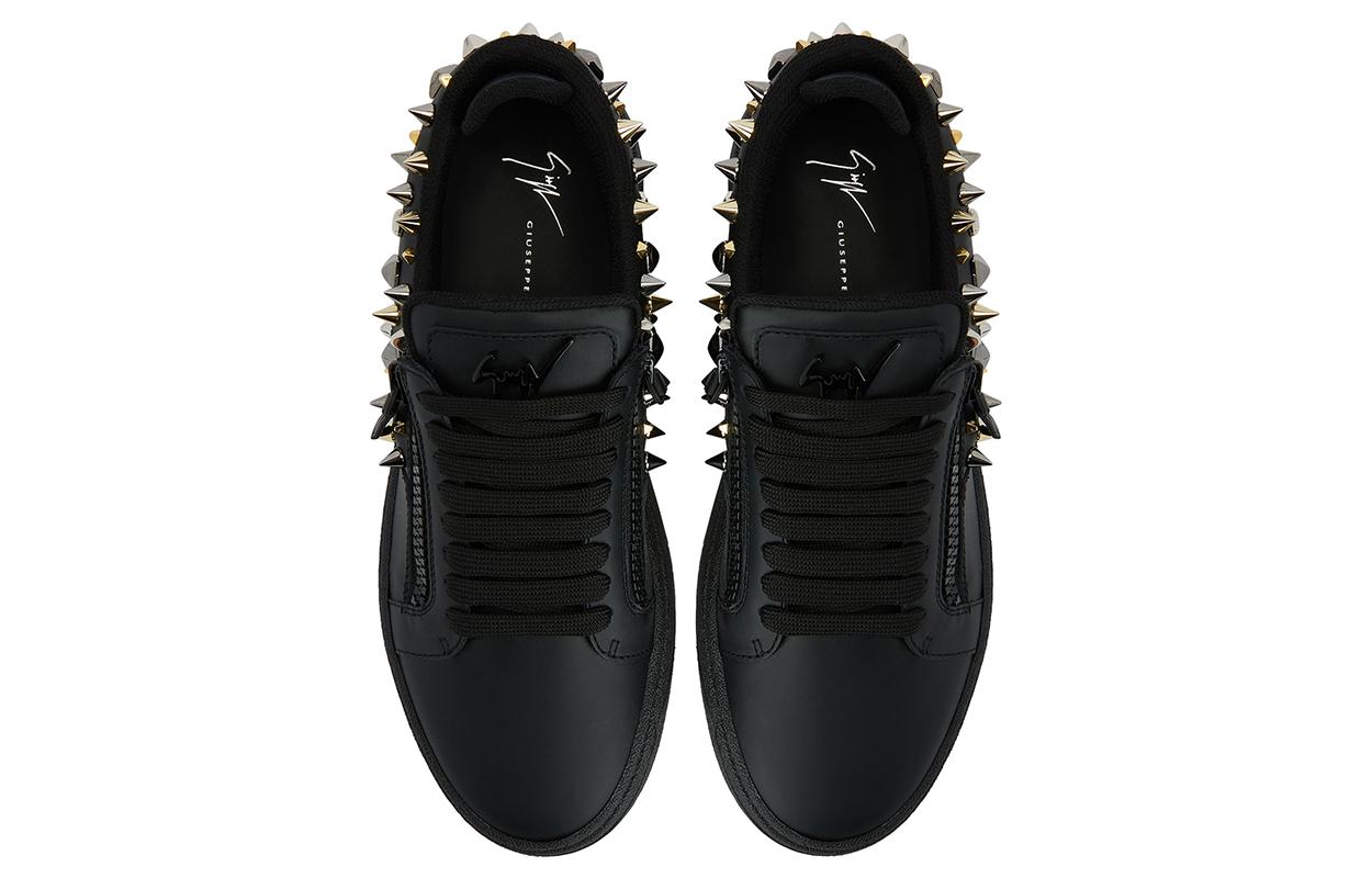 Giuseppe Zanotti Low-Top 'Black Metal Rivet Embroidery' 圖 3