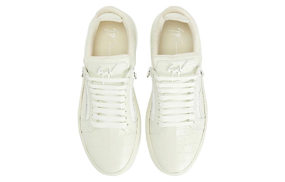 Lookbook 朱塞佩·萨诺第/GZ 皮革 系带休閒 低筒 板鞋 男款 白色