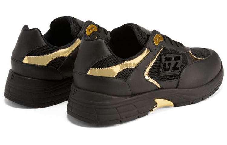 Purchase Giuseppe Zanotti Sepatu Low-Top 'Black Gold Mirror' RU20041002