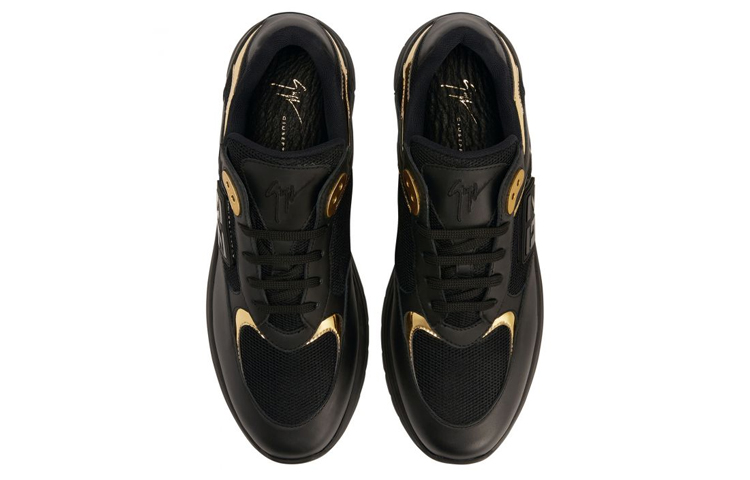 Details for Giuseppe Zanotti Sepatu Low-Top 'Black Gold Mirror' RU20041002