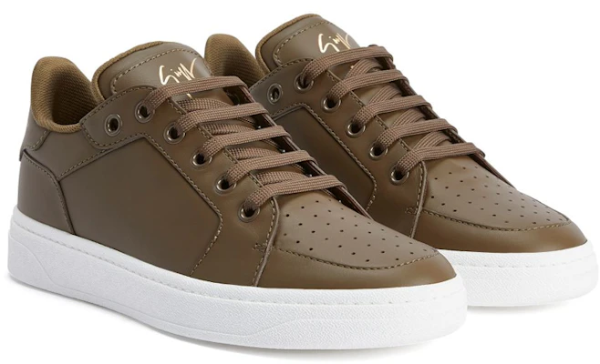 giuseppe zanotti/GZ 皮革 系帶 印花 低筒 帆布鞋 男款 軍綠色 Order giuseppe zanotti/GZ 皮革 系帶 印花 低筒 帆布鞋 男款 軍綠色