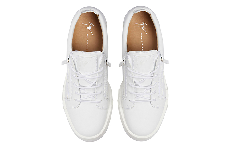 Shop Giuseppe Zanotti Low-Top Sneaker 'White Fabric' RU00114H02