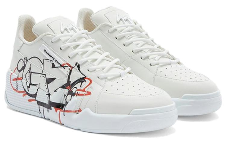 Giuseppe Zanotti Low-Top Sneaker 'White Graffiti' 圖 2