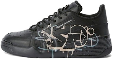 Giuseppe Zanotti Low Top 'Black Graffiti Print' RU30031001 Giuseppe Zanotti Low Top 'Black Graffiti Print' RU30031001