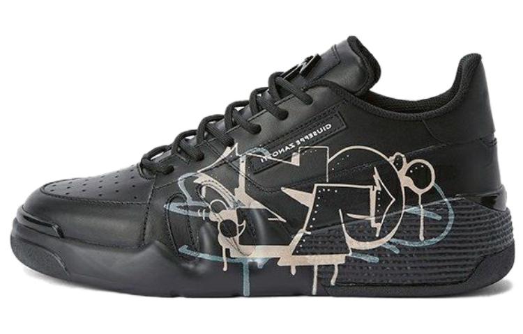 Giuseppe Zanotti Low Top 'Black Graffiti Print' RU30031001