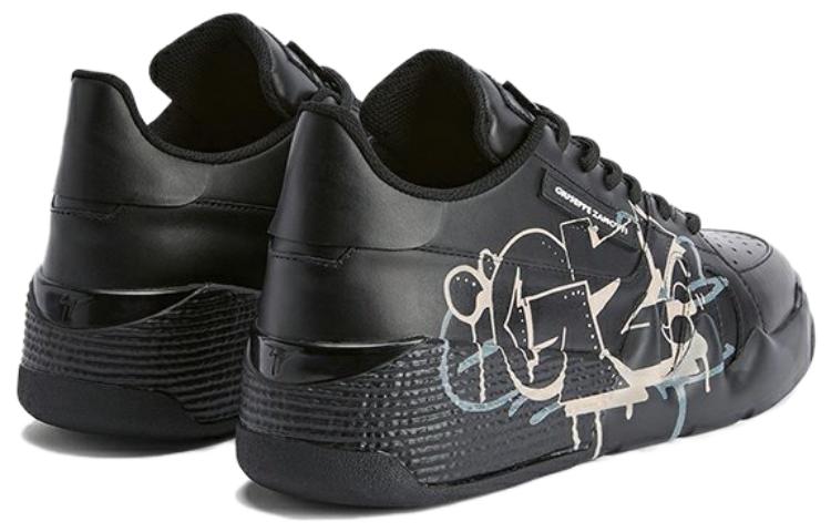 Shop ジュゼッペ ザノッティ ロートップ『ブラック グラフィティプリント』RU30031001 RU30031001