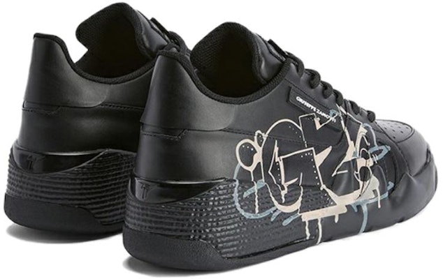 Giuseppe Zanotti Low Top 'Black Graffiti Print' RU30031001 Shop Giuseppe Zanotti Low Top 'Black Graffiti Print' RU30031001