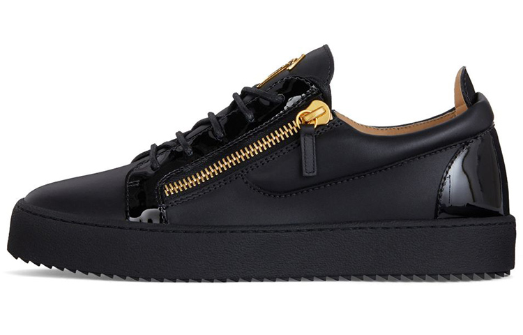 Giuseppe Zanotti Low Top 'Black Metal Zipper' RU00010003