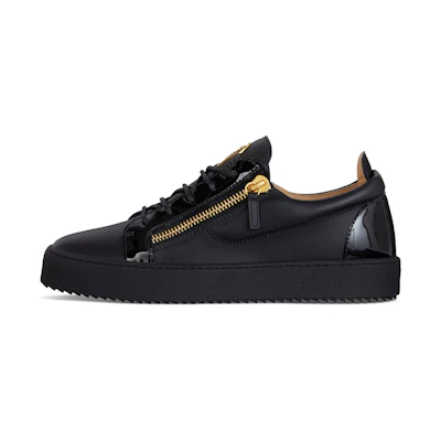 Giuseppe Zanotti Low Top 'Black Metal Zipper'