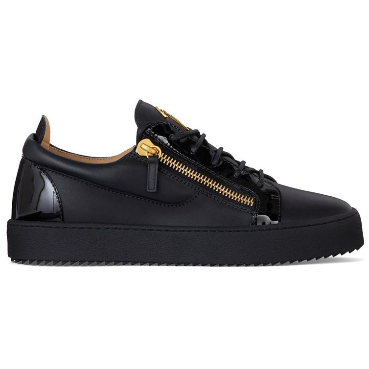 Order Giuseppe Zanotti Baskets Basses ''Black Metal Zipper'' RU00010003