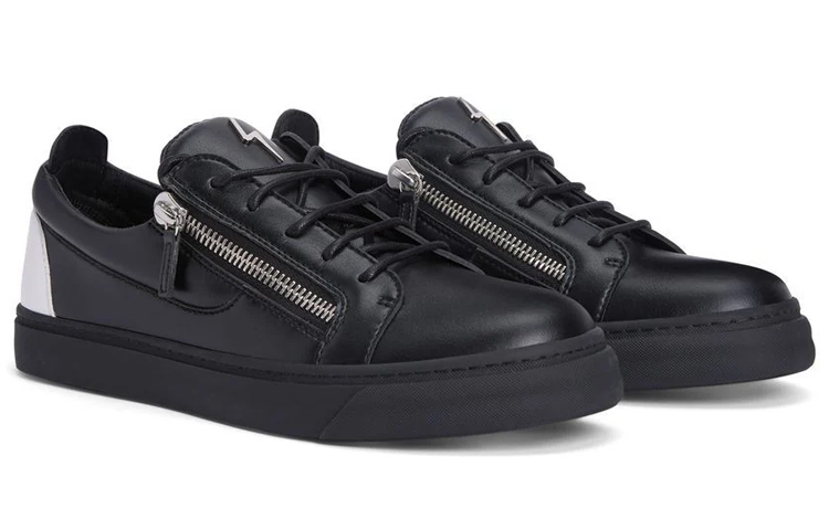 Order Giuseppe Zanotti Low Top Double Zip 'Hitam Putih' RU00133H02
