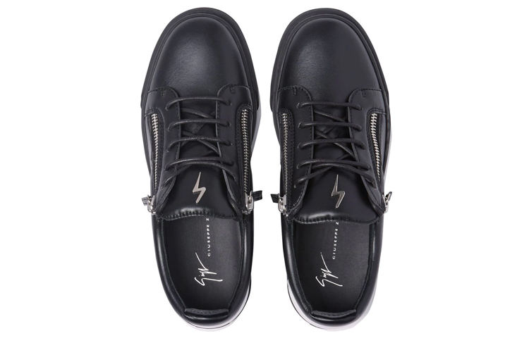 Lookbook Giuseppe Zanotti Low Top Double Zip 'Hitam Putih' RU00133H02