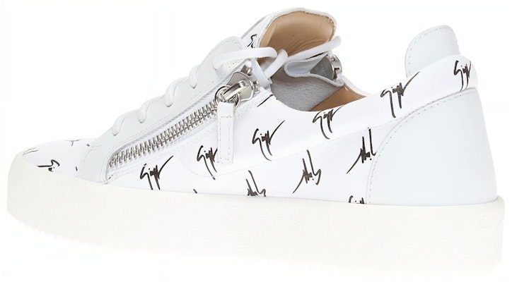Giuseppe Zanotti Low Top Leather Sneakers 'White' RM80030001 Lookbook Giuseppe Zanotti Low Top Leather Sneakers 'White' RM80030001