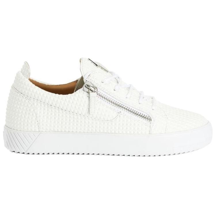 Order 朱塞佩·萨诺第白色搭扣低帮休闲鞋 RU20082H02