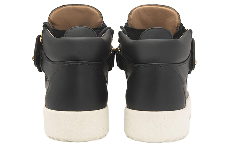 Lookbook Giuseppe Zanotti Mid-Top ''Zwarte Leren Fashion Sneakers'' RU80059001