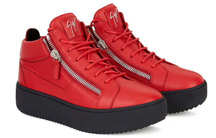 Order Giuseppe Zanotti Mid-Top Double Zip 'Red Fashion' RU90079K07