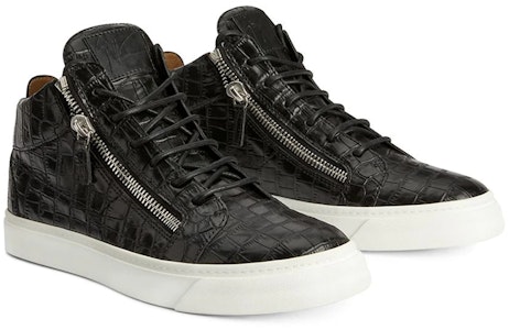 朱塞佩·萨诺第/GZ 圓頭中幫側拉鍊 時尚板鞋 男款 黑色 Order 朱塞佩·萨诺第/GZ 圓頭中幫側拉鍊 時尚板鞋 男款 黑色