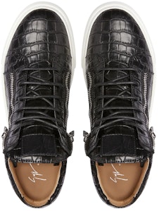 朱塞佩·萨诺第/GZ 圓頭中幫側拉鍊 時尚板鞋 男款 黑色 Lookbook 朱塞佩·萨诺第/GZ 圓頭中幫側拉鍊 時尚板鞋 男款 黑色