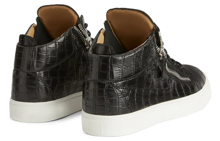 Shop 朱塞佩·萨诺第 中帮侧拉链运动鞋 '黑色时尚' RU00107H01