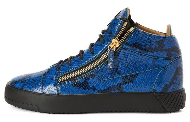 Giuseppe Zanotti Mid-Top Sneaker 'Blue Leather' RU20080H01
