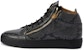 Giuseppe Zanotti Mid-Top Sneaker 'Grey Comfort' Kelabu Kasual RU20080H02