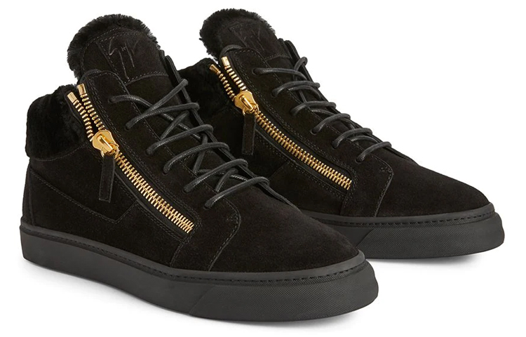 Giuseppe Zanotti Mid-Top Sneakers 'Black Velvet' 圖 2