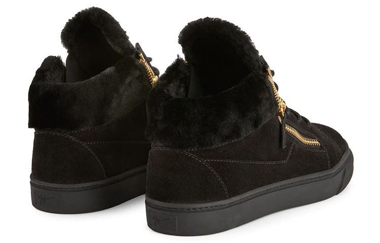 Giuseppe Zanotti Mid-Top Sneakers 'Black Velvet' 圖 4