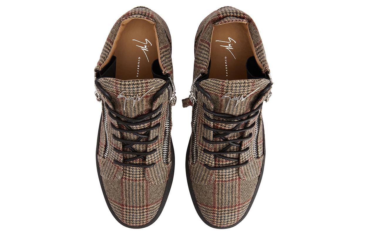 Giuseppe Zanotti Mid-Top Sneakers 'Brown Woven Lace-Up' 圖 3