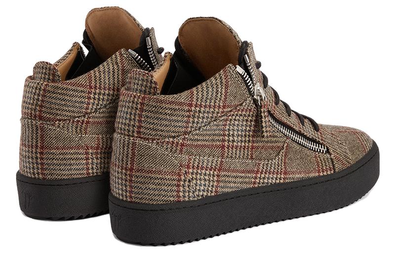 Giuseppe Zanotti Mid-Top Sneakers 'Brown Woven Lace-Up' 圖 4
