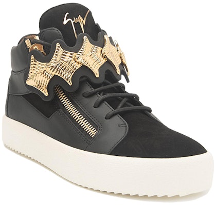Giuseppe Zanotti Mid-Top 'Moda de Cuero Negro' RU80059001 Order Giuseppe Zanotti Mid-Top 'Moda de Cuero Negro' RU80059001