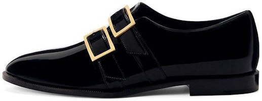 Giuseppe Zanotti PU Comfort 'Black Round-Toe with Gold Buckle' IU30026001 Giuseppe Zanotti PU Comfort 'Black Round-Toe with Gold Buckle' IU30026001