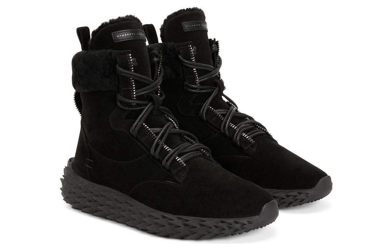 Order Bota Giuseppe Zanotti Negra de Tobillo con Cordones y Punta Redonda RU00136H01