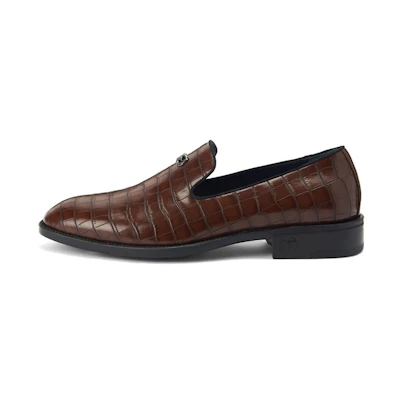 Giuseppe Zanotti Round Toe Slip-On Loafer 'Brown'
