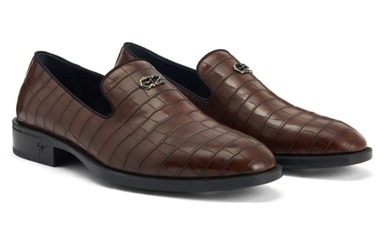 Giuseppe Zanotti Round Toe Slip-On Loafer 'Brown' 圖 2