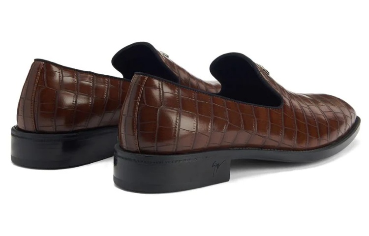 Giuseppe Zanotti Round Toe Slip-On Loafer 'Brown' 圖 3