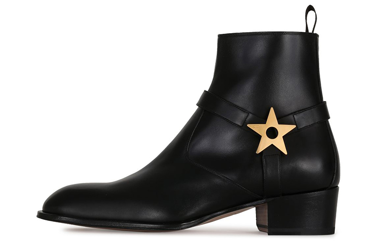 Giuseppe Zanotti Sheldon Star 'Black Leather Fashion Boot' EU10011001