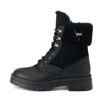 Giuseppe Zanotti Short Boots 'Black Furry Lining CMFT'