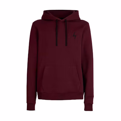 Giuseppe Zanotti Solid Logo Embroidered Hoodie Burgundy IRU2013K06