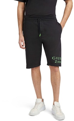 Giuseppe Zanotti SS23 黑色拼接字母印花抽繩短褲 ERU3019001 Shop Giuseppe Zanotti SS23 黑色拼接字母印花抽繩短褲 ERU3019001
