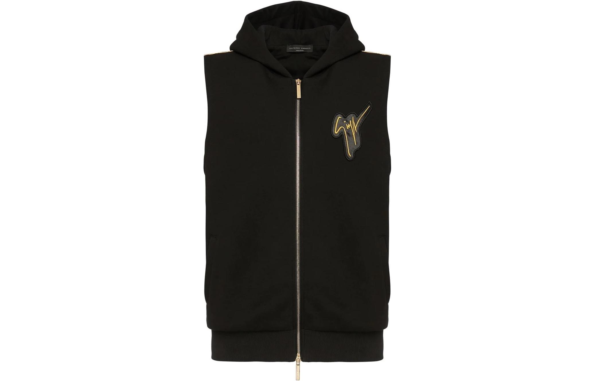 Giuseppe Zanotti SS23  Logo Patch Hooded Vest. ERU2000001