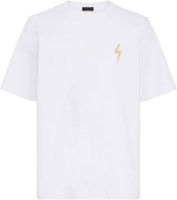 Giuseppe Zanotti SS23 White Logo Embroidered Crewneck T-Shirt. ERU2019H02 Giuseppe Zanotti SS23 White Logo Embroidered Crewneck T-Shirt. ERU2019H02