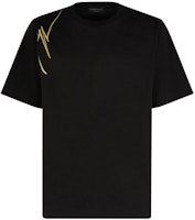 Giuseppe Zanotti SS23 Logo Embroidered Black Crewneck T-Shirt Casual Tee ERU3008002 Giuseppe Zanotti SS23 Logo Embroidered Black Crewneck T-Shirt Casual Tee ERU3008002